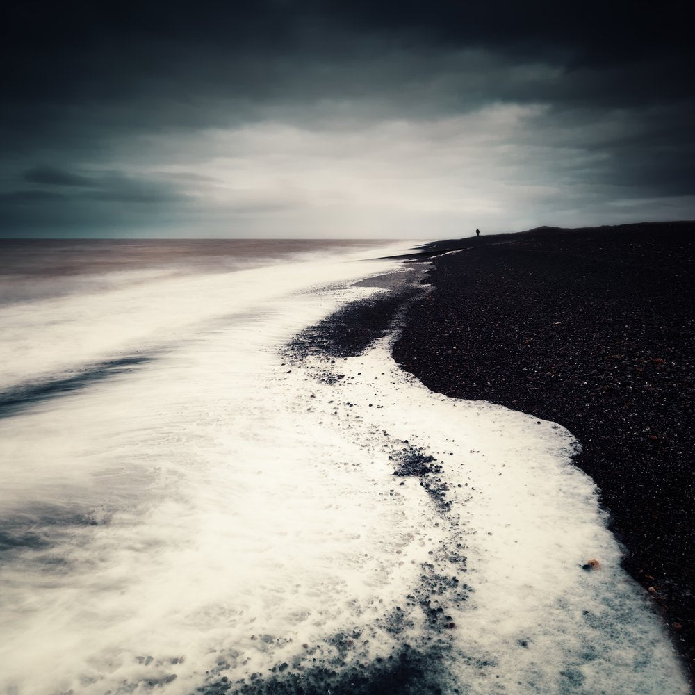 Dark Beach Solitude