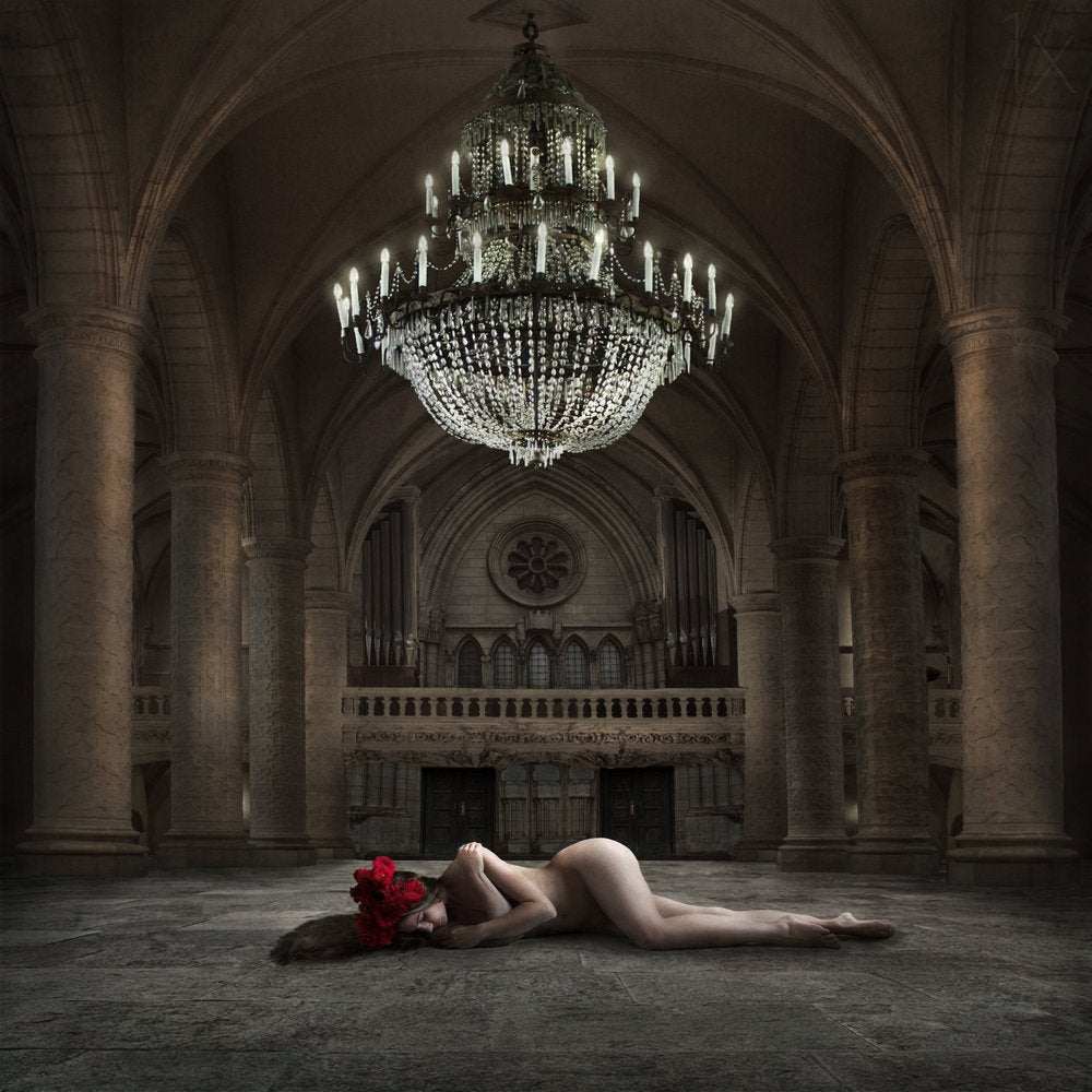 Sleeping Nude Gothic Cathedral
