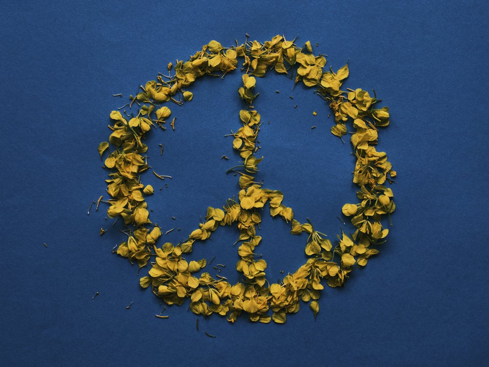 Floral Peace Sign