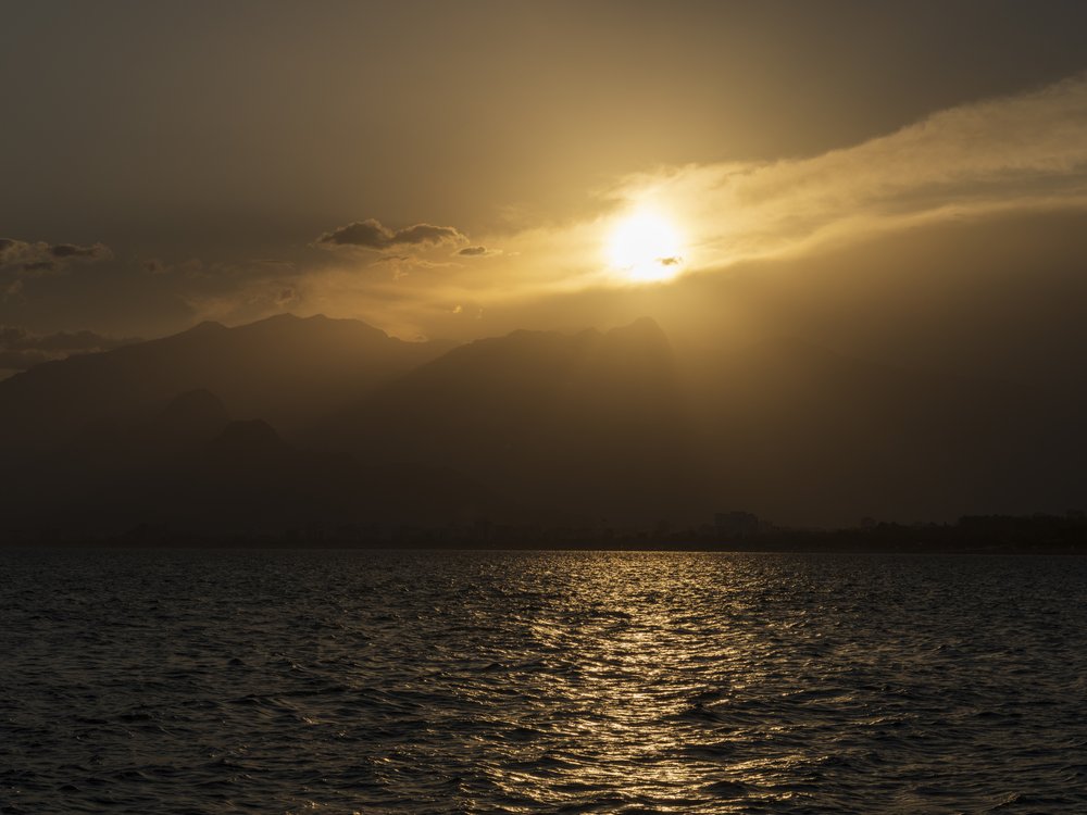 Golden Hour Over Water