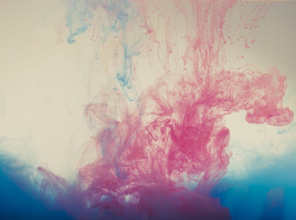 Pink Blue Ink Flow