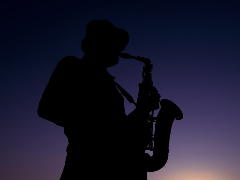 Saxophone Sunset Silhouette