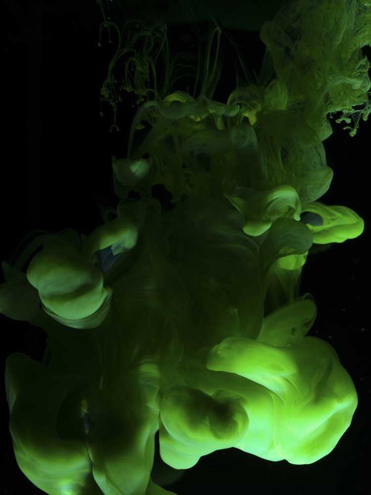 Vivid Green Ink Flow