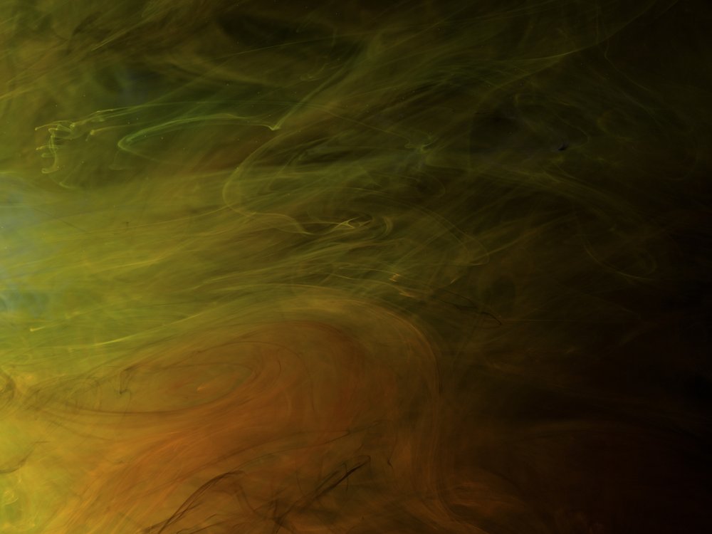 Deep Green Flowing Ink