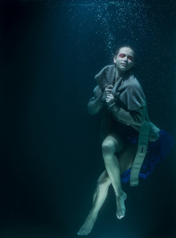 Deep Water Floating Woman