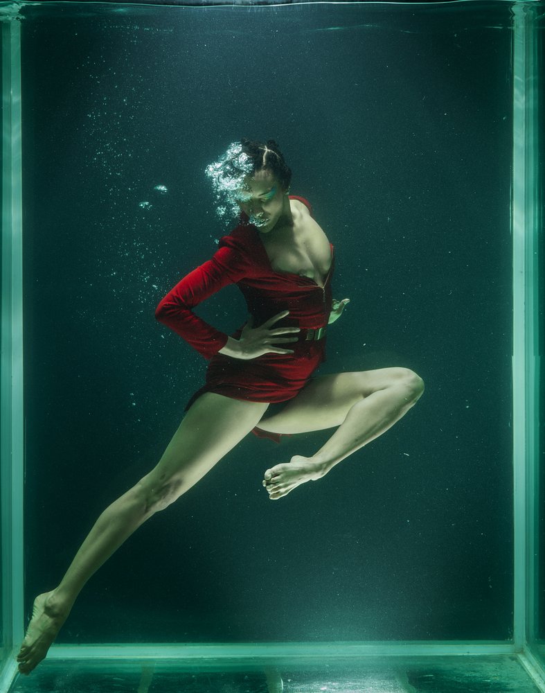 Red Dress Underwater Dance