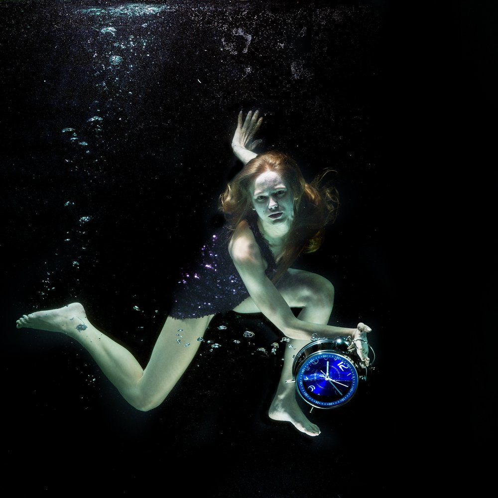 Woman Underwater Clock