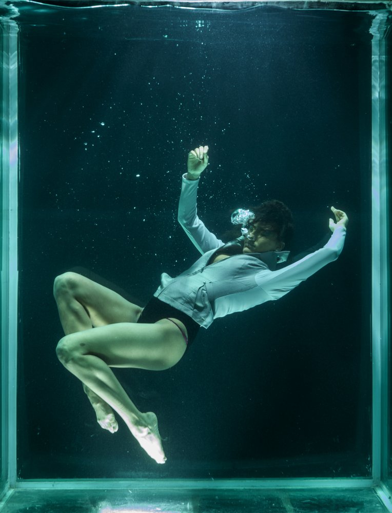 Graceful Woman Underwater