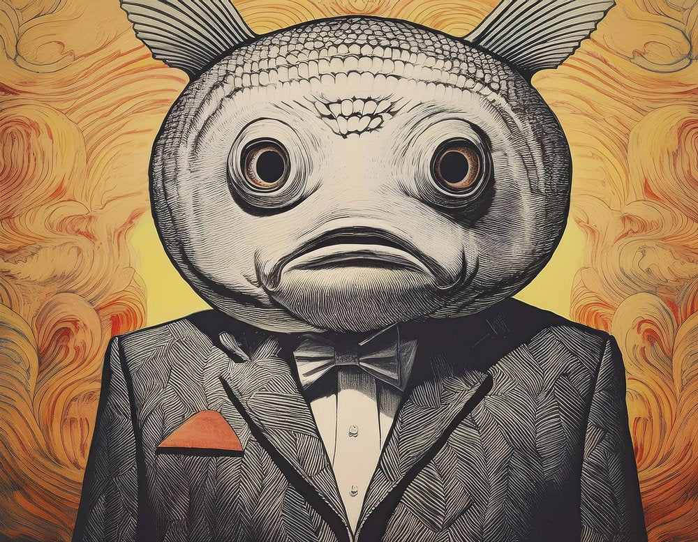 Surreal Fish In Suit