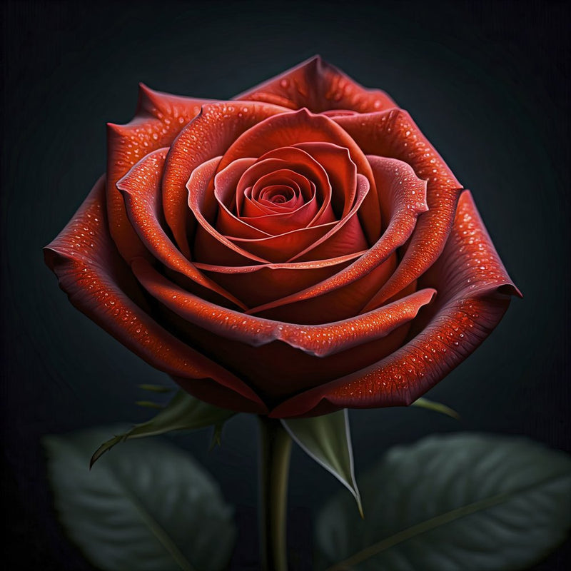Fresh Red Rose Bloom