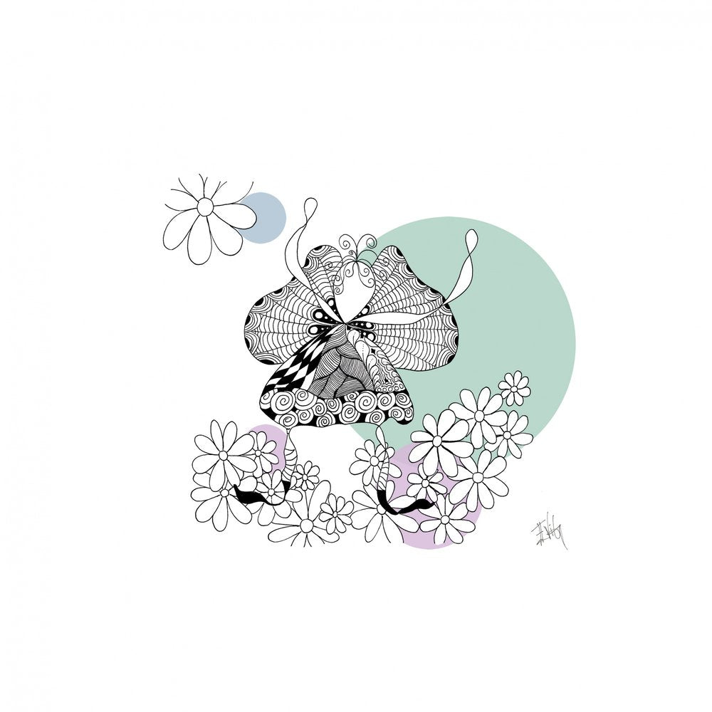 Intricate Floral Butterfly