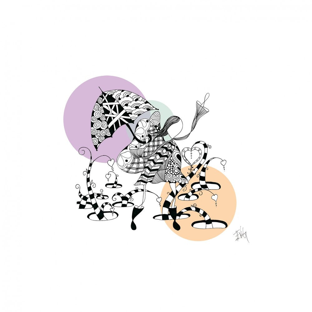Whimsical Doodle Girl
