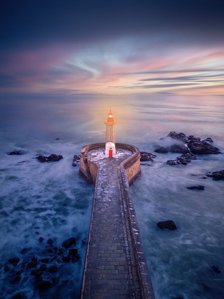 Twilight Lighthouse Pier