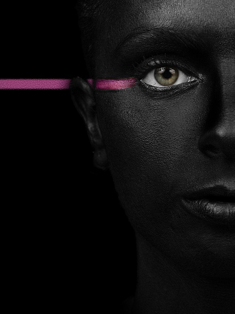 Pink Line Black Portrait