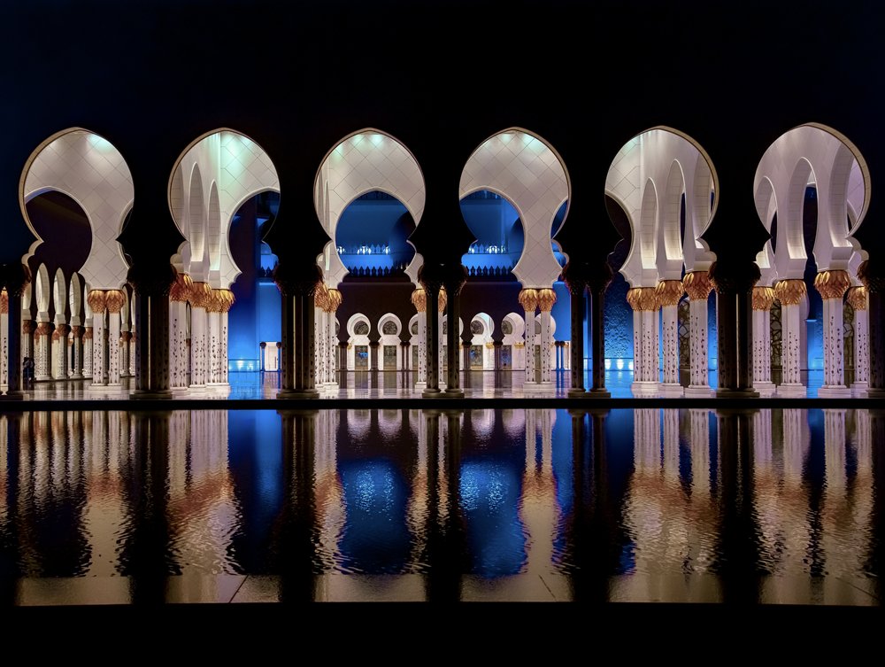 Grand Mosque Night Reflection
