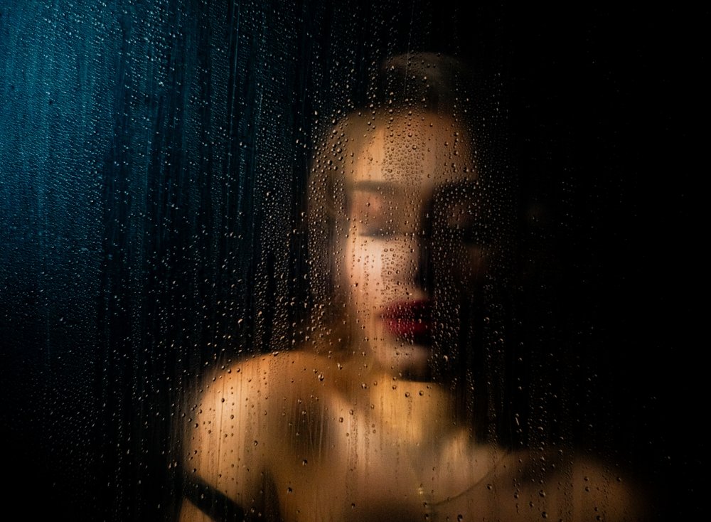 Moody Raindrops Portrait