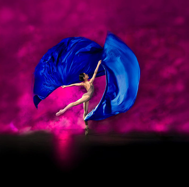 Graceful Ballerina Blue Swirl