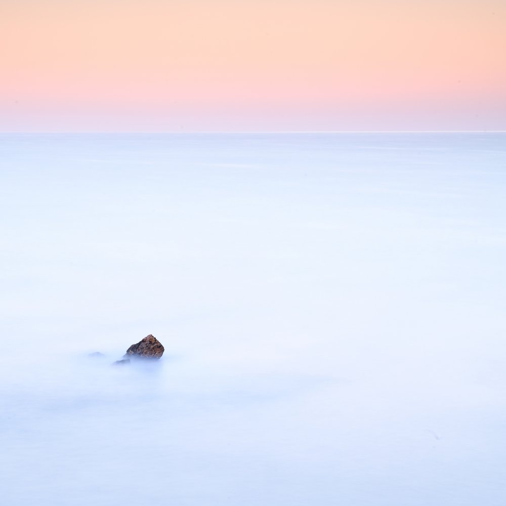 Calm Ocean Lone Rock