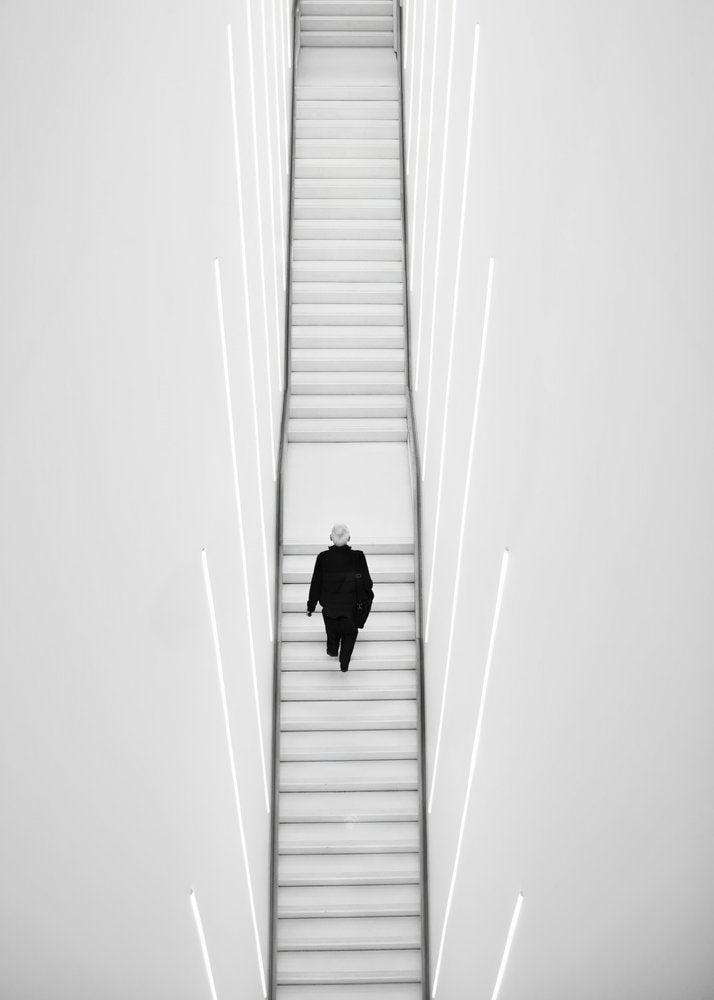Minimalist Staircase Ascent