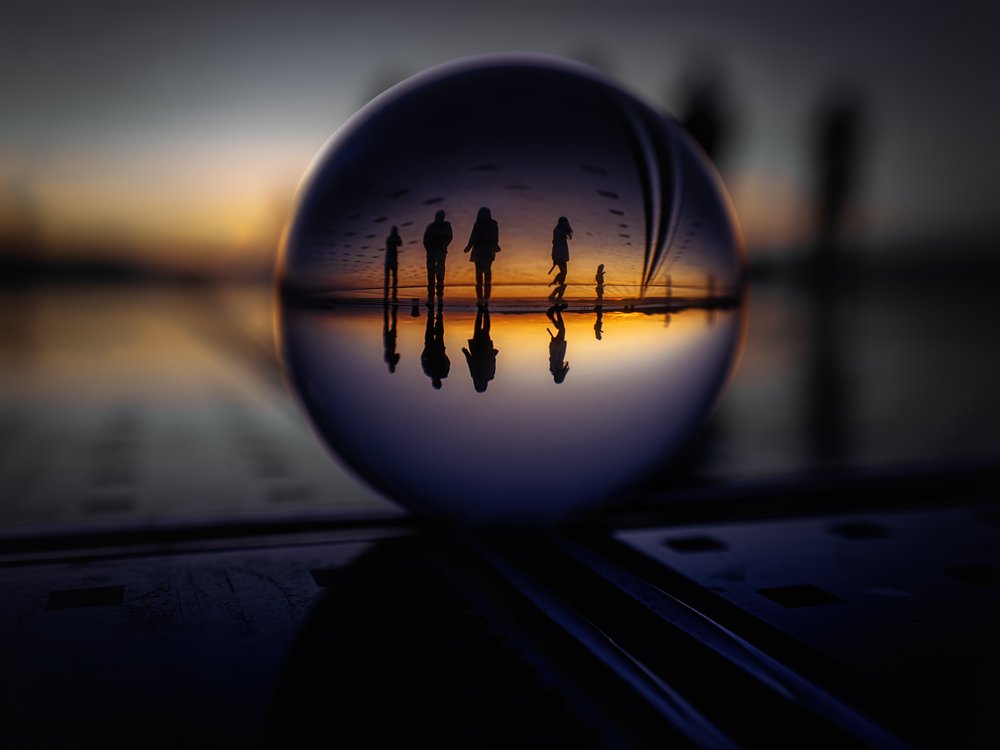 Sunset Sphere Silhouettes