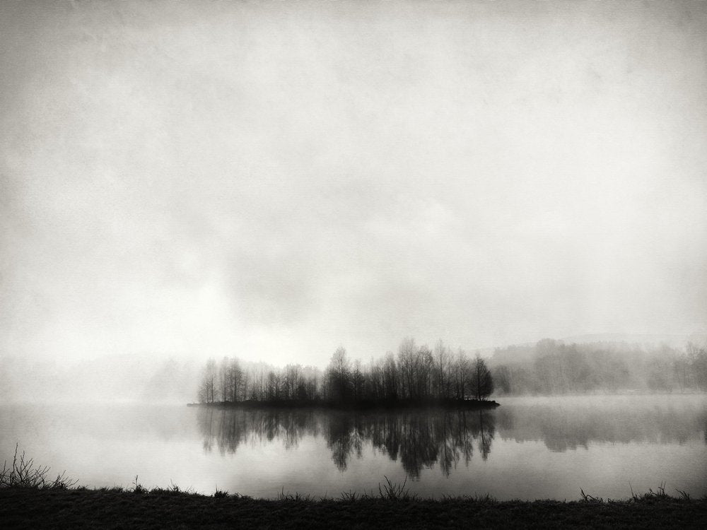 Misty Island Reflection