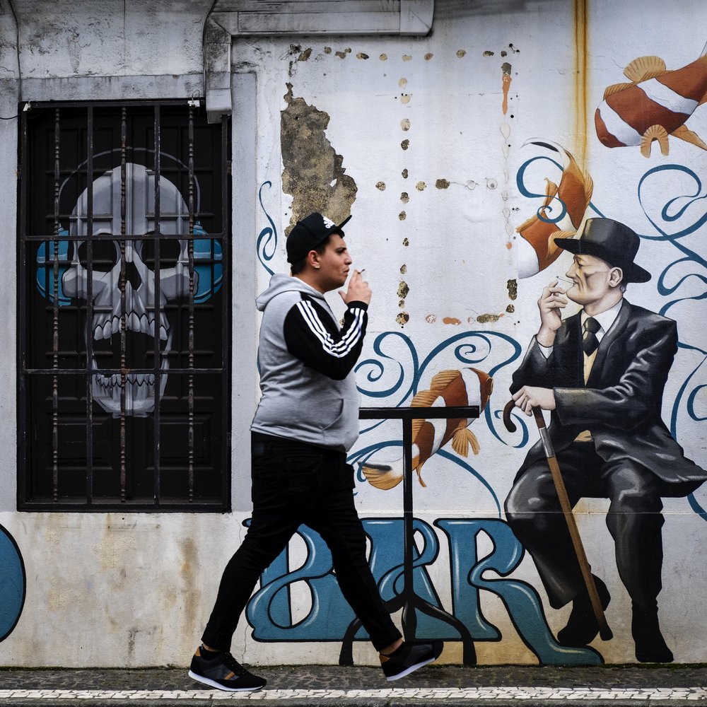 Smoking Man Street Art
