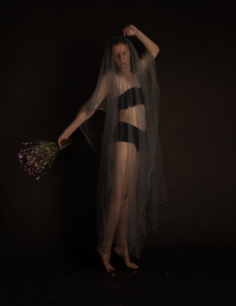 Ethereal Veiled Beauty