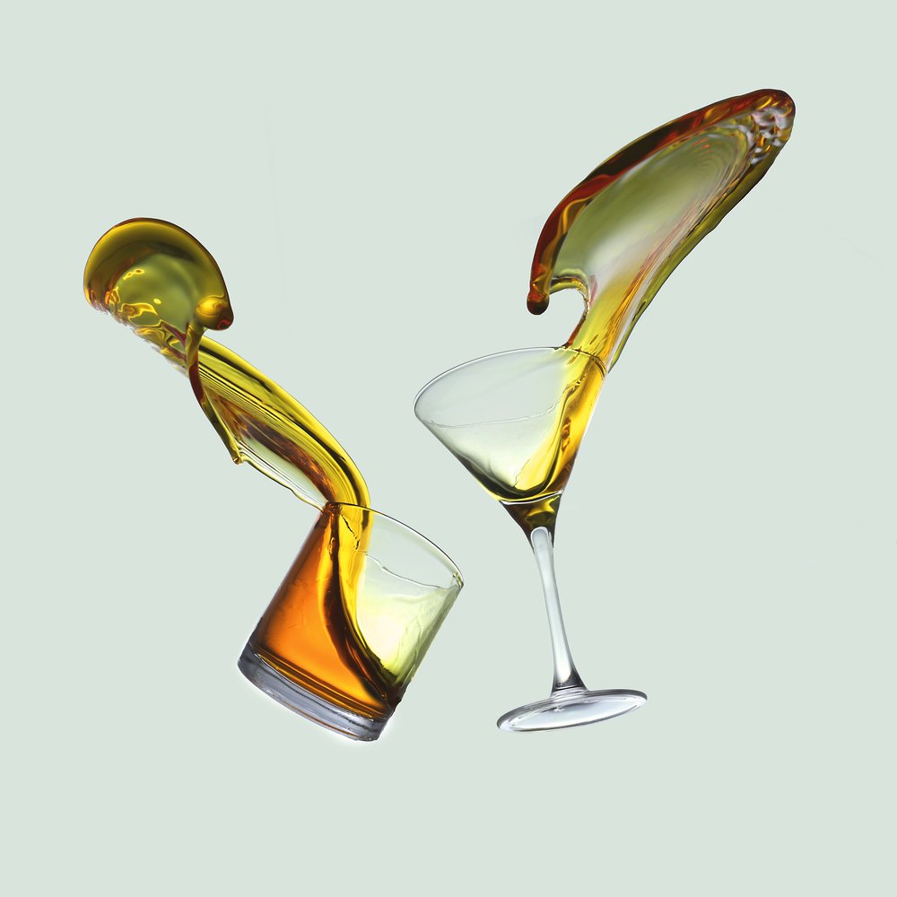 Golden Liquid Splash