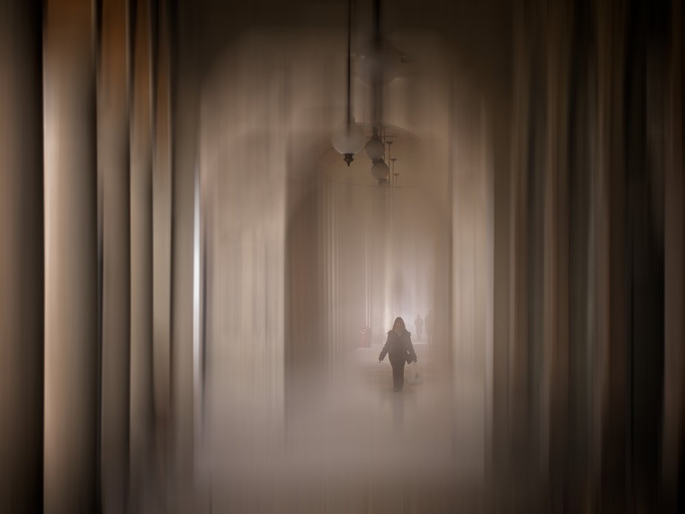 Solitary Hallway Journey
