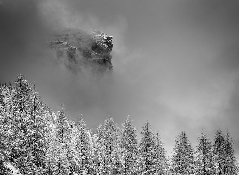 Misty Winter Peak