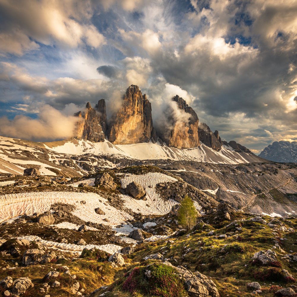 Sunlit Alpine Peaks