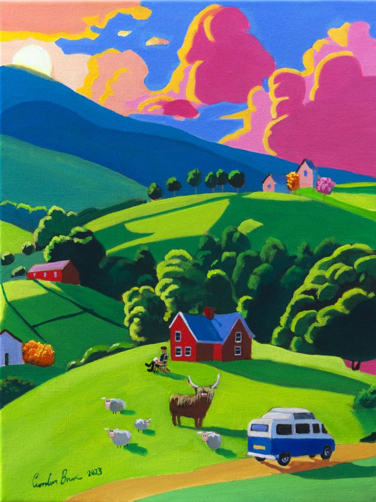 Vibrant Countryside Sunset