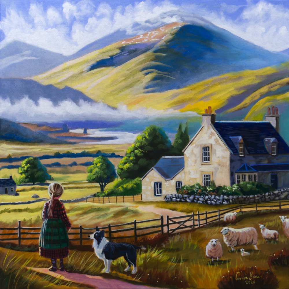 Highland Cottage Scene