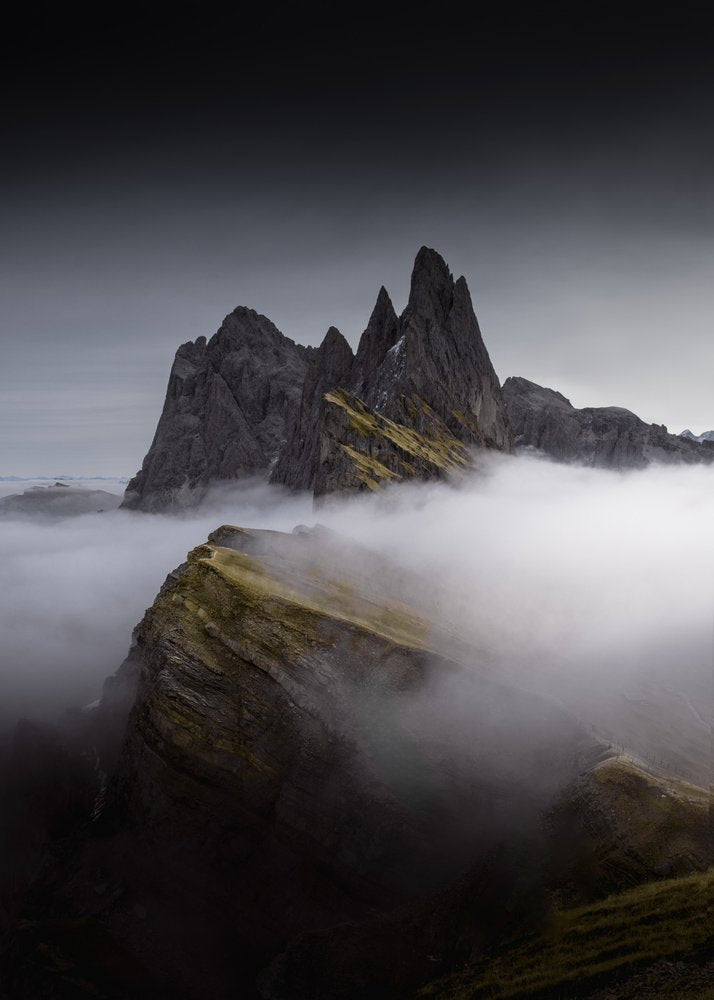 Majestic Foggy Peaks