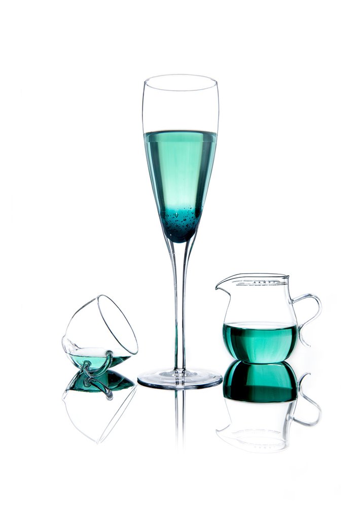 Teal Liquid Reflections