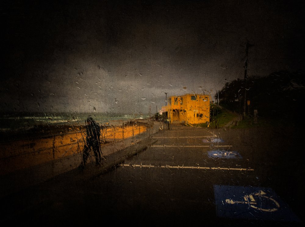 Rainy Coastal Yellow Building