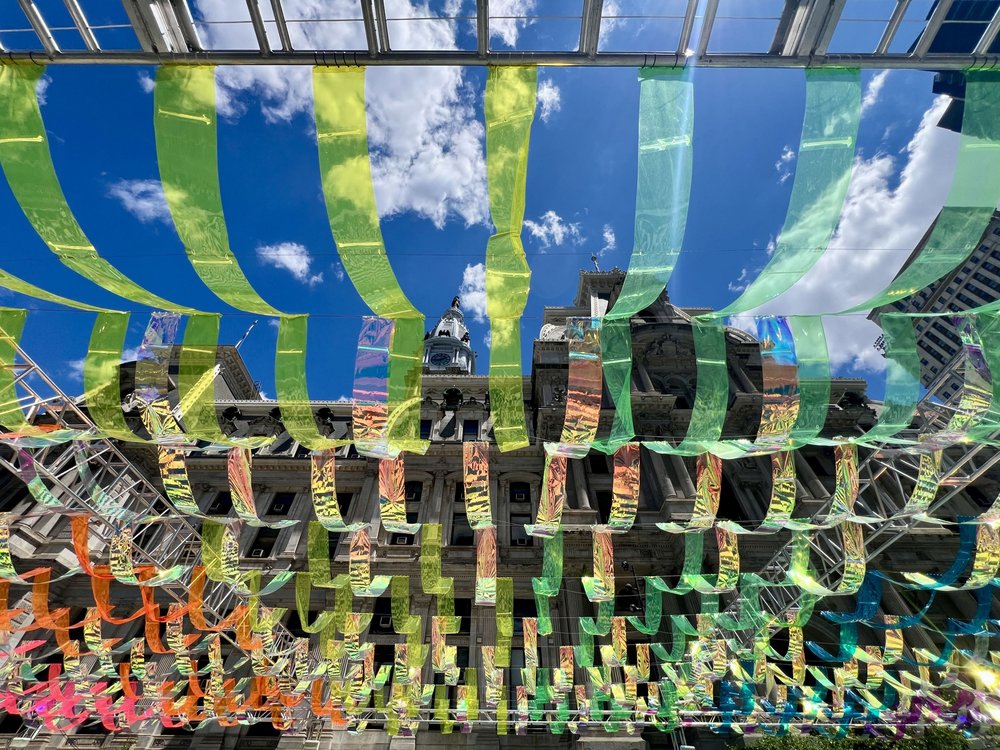 Vibrant City Art Display