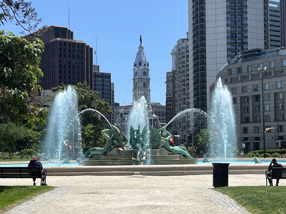 Sunny Philadelphia Fountain