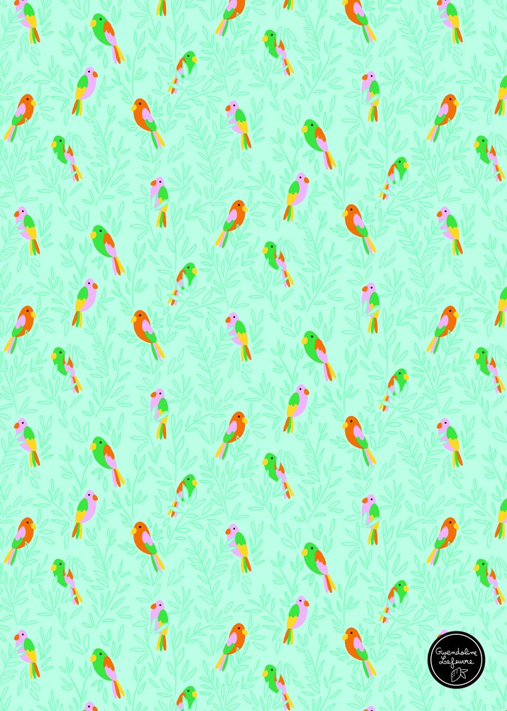 Playful Parrot Pattern
