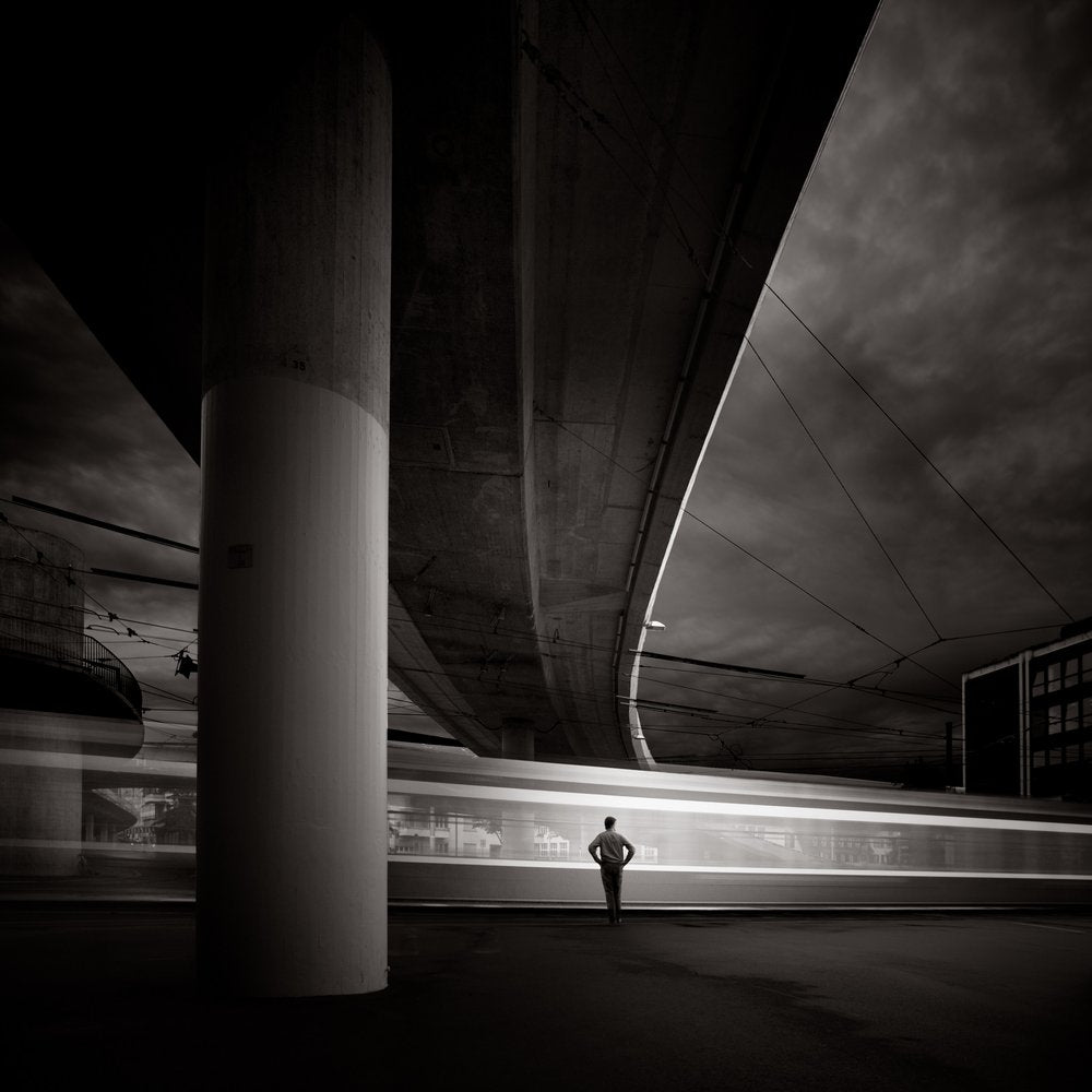 Man Beneath Moving Train