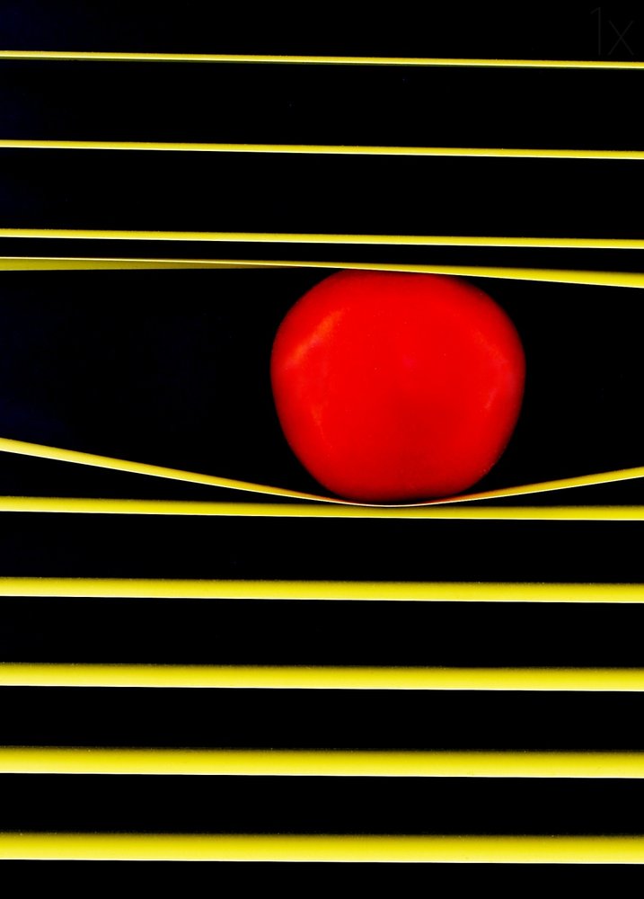 Red Apple Bent Lines