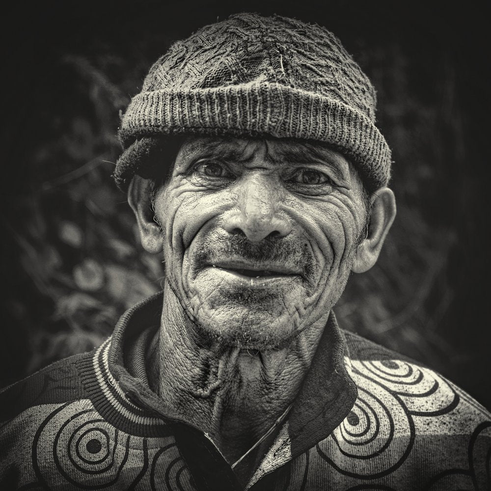 Old Man's Warm Smile