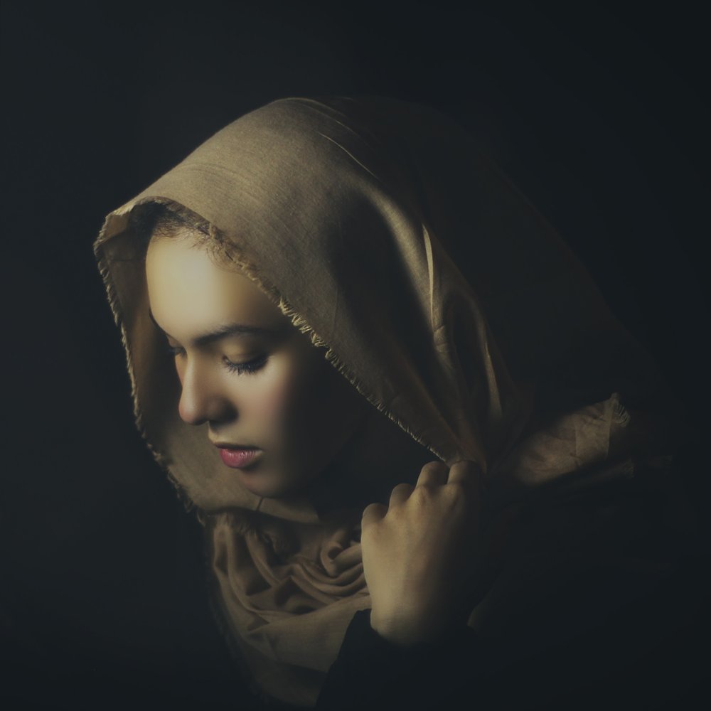 Pensive Veiled Woman