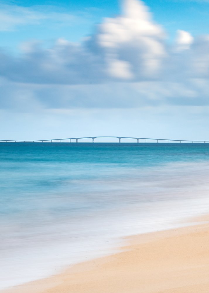 Long Bridge Over Serene Ocean