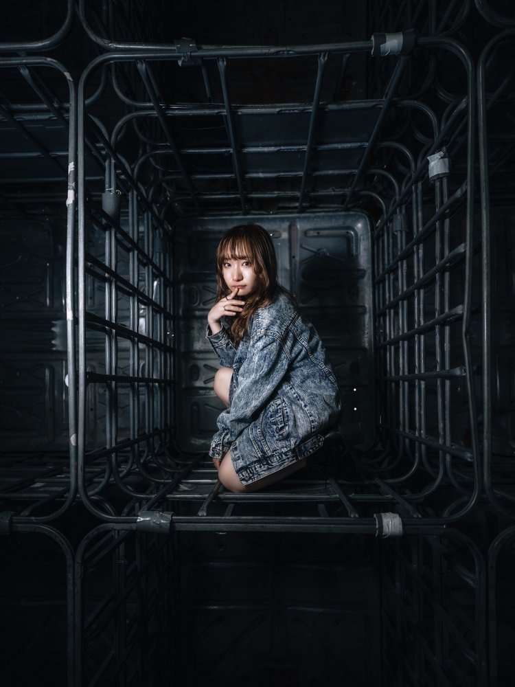 Pensive Girl Metal Cage