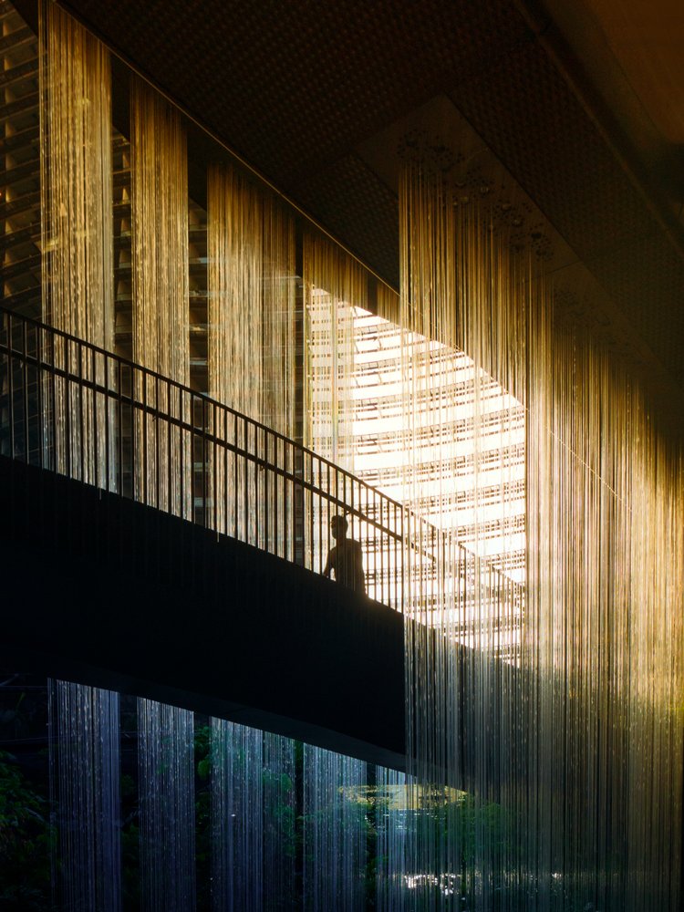 Modern Waterfall Silhouette