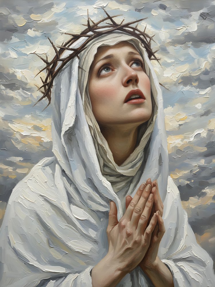 Praying Mary Crowned