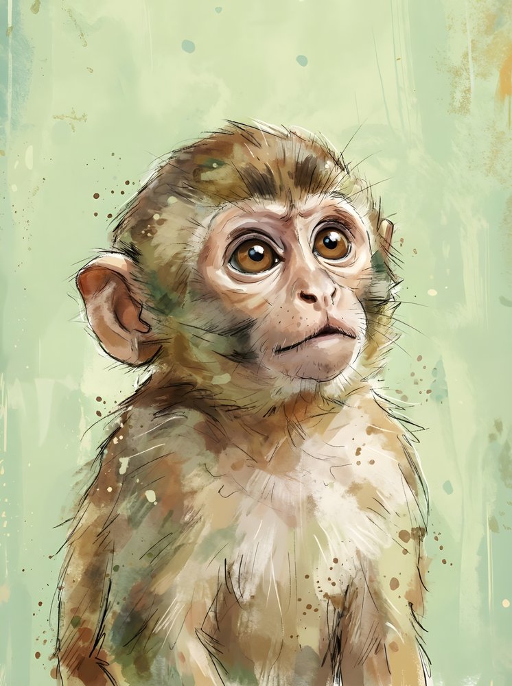 Curious Baby Monkey