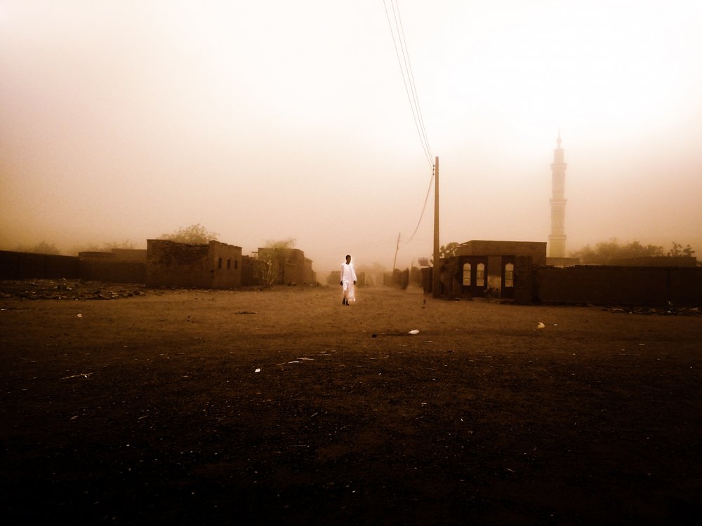 Solitary Figure Haze