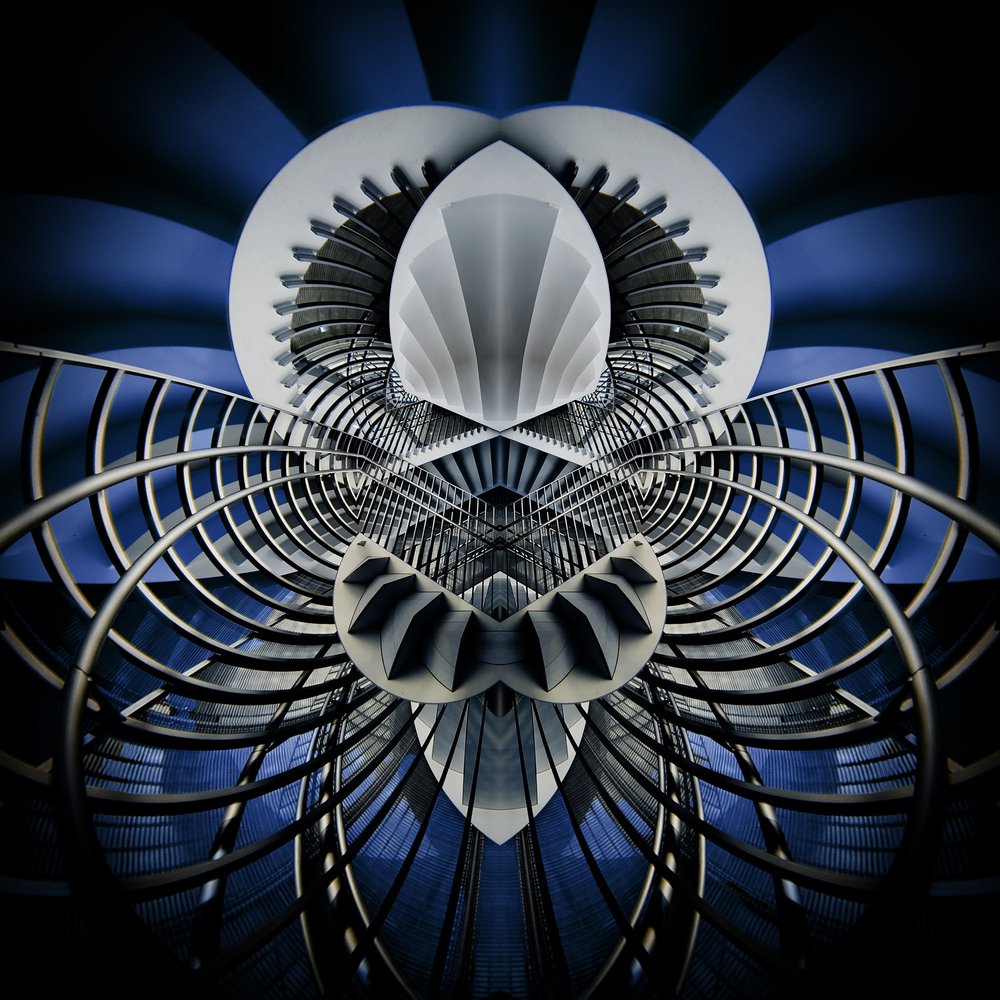 Abstract Blue Geometry